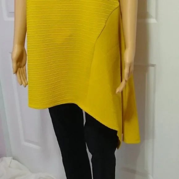 Alfani Gold Asymmetrical Sleeveless Blouse Plus Size 3X NWT - Picture 9 of 11